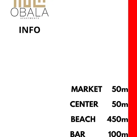 아파트 Obala Deluxe- Location 비오그라드나모루